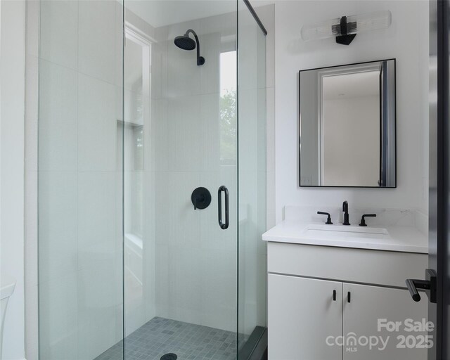 1511 Waverly Ave, Charlotte, NC 28203 - bathroom featuring vanity and a shower stall