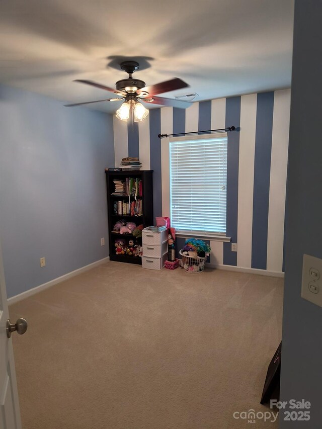 10825 Traders Ct, Davidson, NC 28036 - misc room featuring ceiling fan and carpet flooring