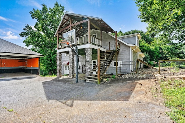 3724 County Home Rd, Conover, NC 28613 - view of front of house featuring stairway