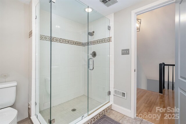 353 Whippoorwill Rd, Mooresville, NC 28117 - bathroom featuring toilet and a shower stall