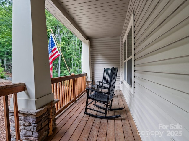 714 Bolt Rd, Lake Lure, NC 28746 - view of wooden porch