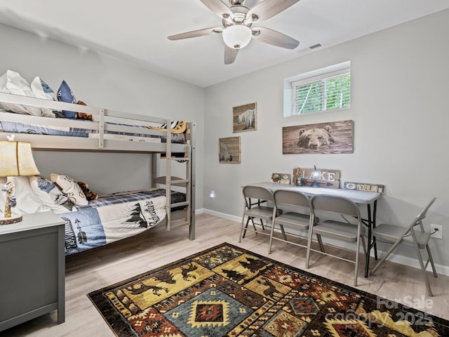 714 Bolt Rd, Lake Lure, NC 28746 - bedroom featuring wood finished floors and ceiling fan