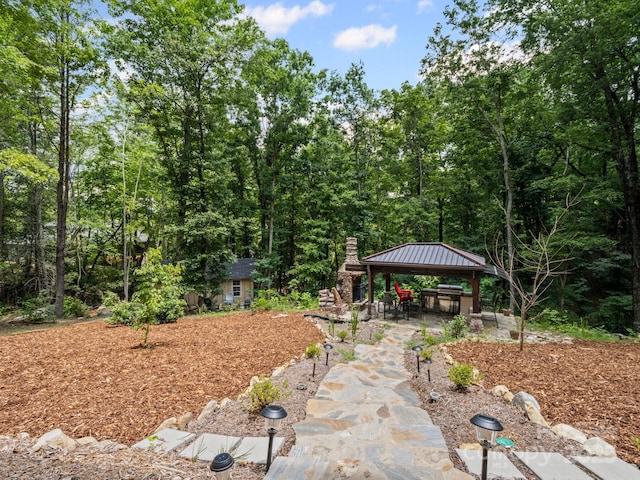 714 Bolt Rd, Lake Lure, NC 28746 - view of yard with a gazebo and an outbuilding