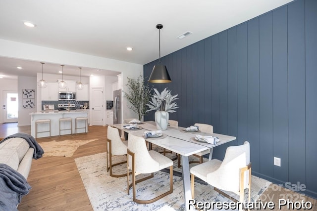 622 Station St Unit 48, Clover, SC 29710 - dining space with light wood finished floors and recessed lighting
