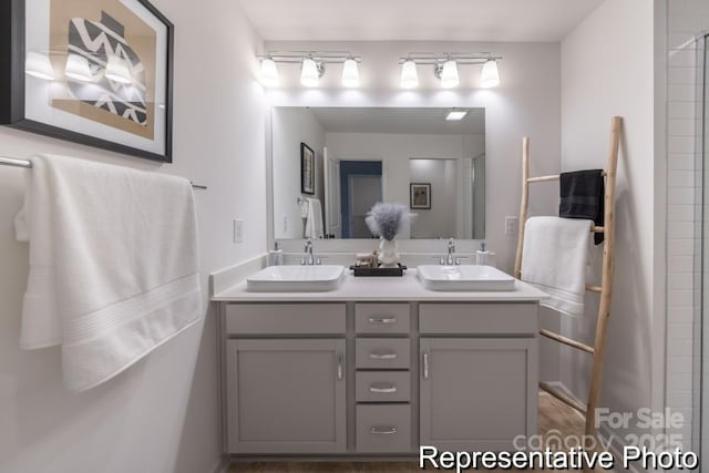 622 Station St Unit 48, Clover, SC 29710 - bathroom featuring double vanity and a shower