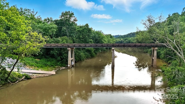255 Eagles Lndg, Morganton, NC 28655 - dock area with a water view and a forest view