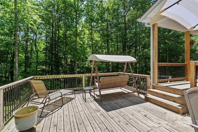 222 Fox Creek Rd, Mars Hill, NC 28754 - view of wooden terrace