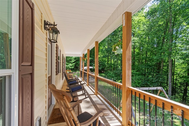 222 Fox Creek Rd, Mars Hill, NC 28754 - view of covered porch