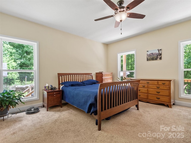 222 Fox Creek Rd, Mars Hill, NC 28754 - carpeted bedroom featuring ceiling fan and baseboards