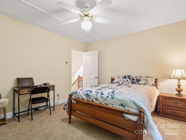 222 Fox Creek Rd, Mars Hill, NC 28754 - bedroom featuring carpet floors and ceiling fan