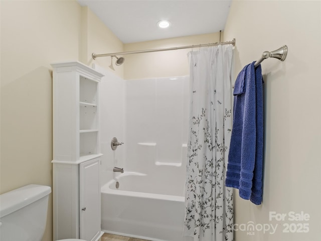 222 Fox Creek Rd, Mars Hill, NC 28754 - bathroom with shower / tub combo and toilet