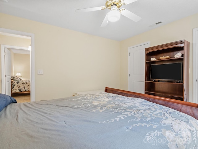 222 Fox Creek Rd, Mars Hill, NC 28754 - bedroom featuring ceiling fan