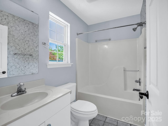 198 Sugarbush Pt, Lake Lure, NC 28746 - full bathroom with vanity, tile patterned floors, and shower / bath combination