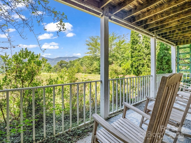 198 Sugarbush Pt, Lake Lure, NC 28746 - view of wooden deck