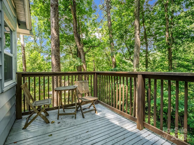 1463 Carolina Dr, Tryon, NC 28782 - view of wooden deck