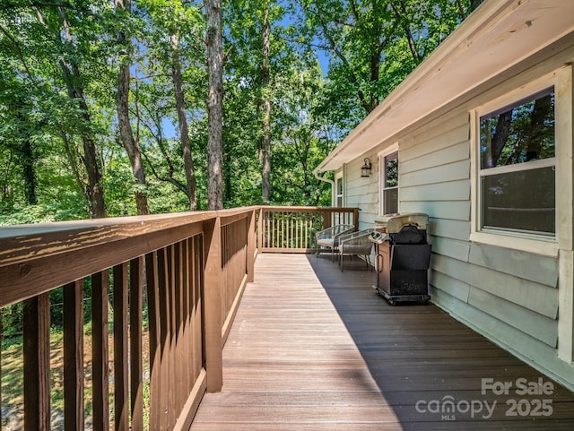 1463 Carolina Dr, Tryon, NC 28782 - wooden deck with area for grilling
