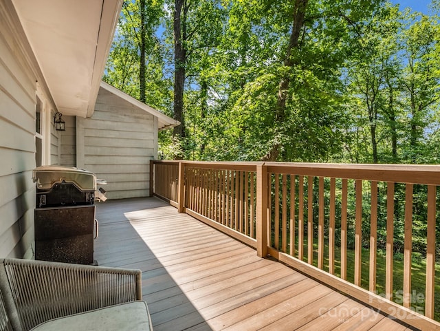 1463 Carolina Dr, Tryon, NC 28782 - view of wooden terrace