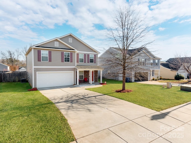 4316 Davis Meadows Dr, Charlotte, NC 28216 - traditional home with driveway, a garage, and a porch