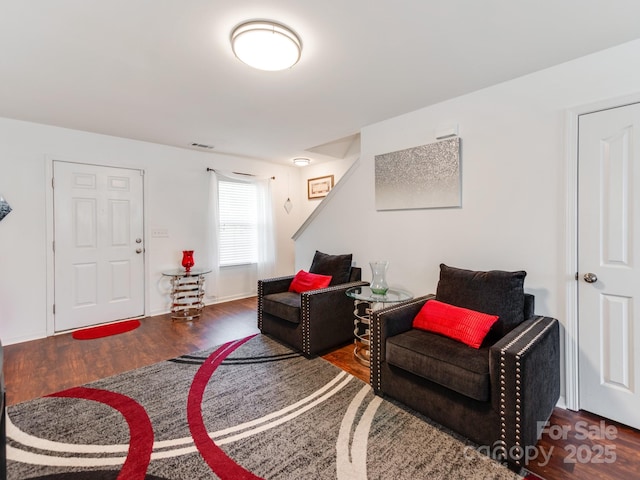 4316 Davis Meadows Dr, Charlotte, NC 28216 - sitting room with wood finished floors