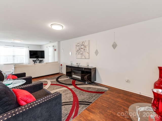 4316 Davis Meadows Dr, Charlotte, NC 28216 - living room featuring wood finished floors