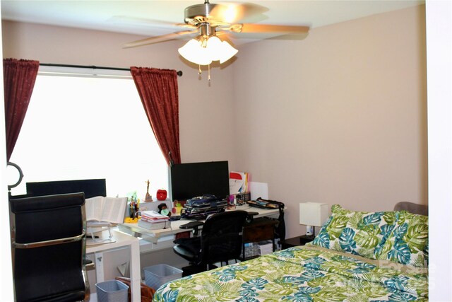 544 Tracy Grove Rd, Flat Rock, NC 28731 - bedroom with a desk and ceiling fan
