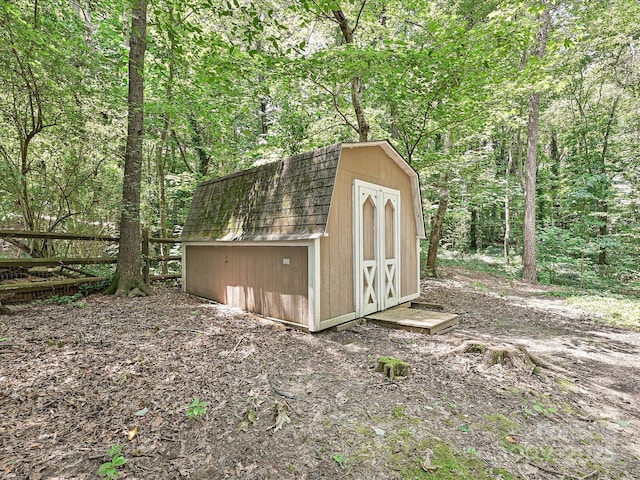 2621 Brightmoor Ridge Dr, Matthews, NC 28105 - view of shed with a view of trees