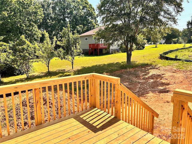 3506 14th Ave SW, Hickory, NC 28602 - deck with a yard