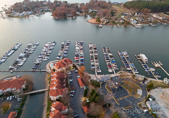 17811 Half Moon Ln Unit E, Cornelius, NC 28031 - drone / aerial view of a large body of water and a marina