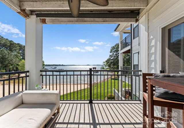 17811 Half Moon Ln Unit E, Cornelius, NC 28031 - balcony featuring a water view