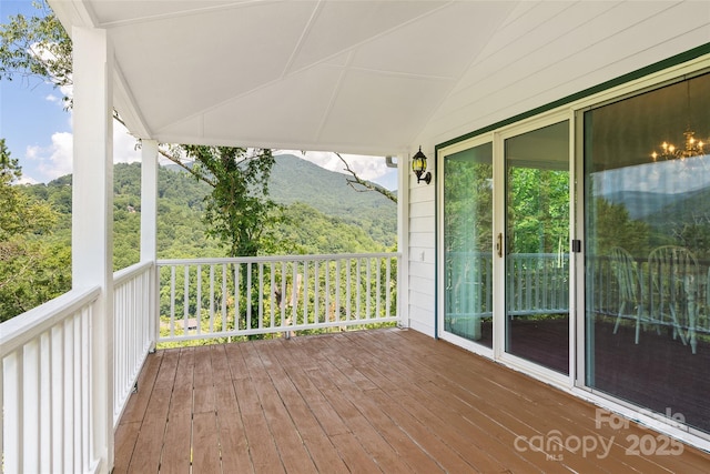 371 Clearview Dr, Waynesville, NC 28786 - deck with a mountain view