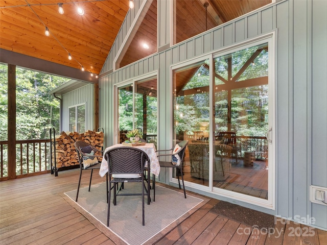 3094 Connestee Trl, Brevard, NC 28712 - sunroom / solarium featuring vaulted ceiling and plenty of natural light