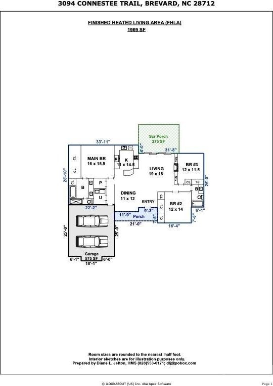 3094 Connestee Trl, Brevard, NC 28712 - view of property floor plan
