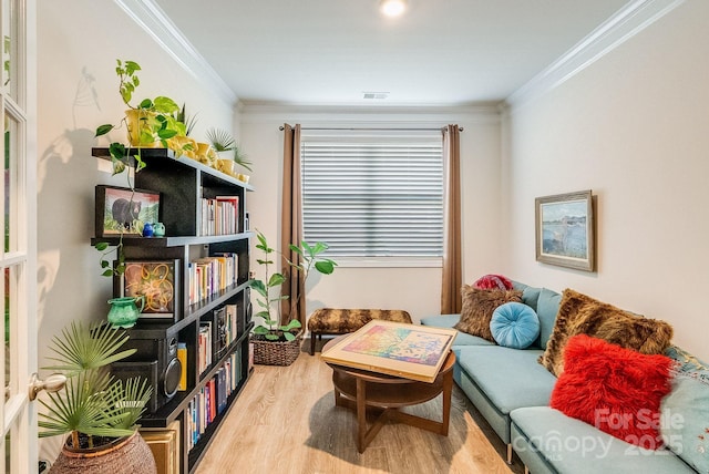 773 Summerfield Pl, Flat Rock, NC 28731 - sitting room featuring wood finished floors and crown molding