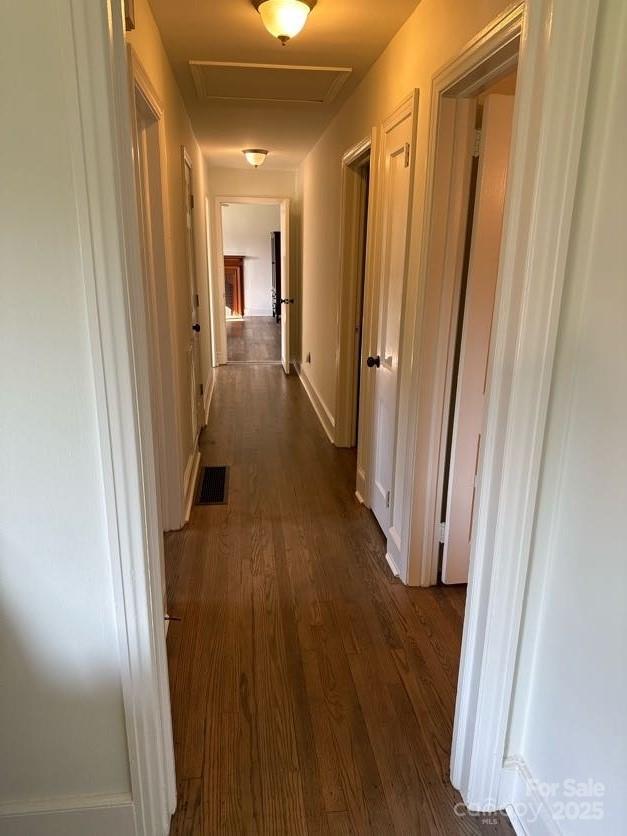 148 Barium Ln, Statesville, NC 28677 - hall with attic access and dark wood-type flooring