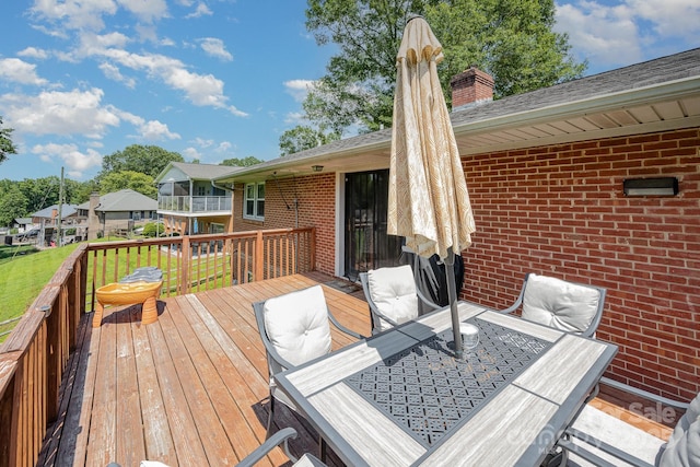 301 Rosemont Ave SE, Concord, NC 28025 - wooden deck with outdoor dining area