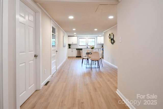 80 Sumner Ave NW, Concord, NC 28027 - dining space with ornamental molding, recessed lighting, and light wood-style flooring
