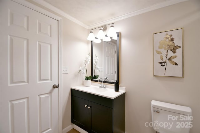 80 Sumner Ave NW, Concord, NC 28027 - bathroom featuring vanity and crown molding
