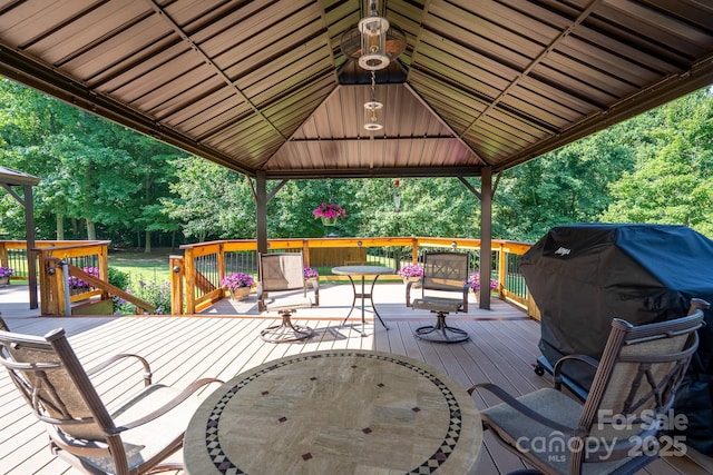 135 Primrose Dr, Salisbury, NC 28147 - wooden deck with a gazebo and a grill