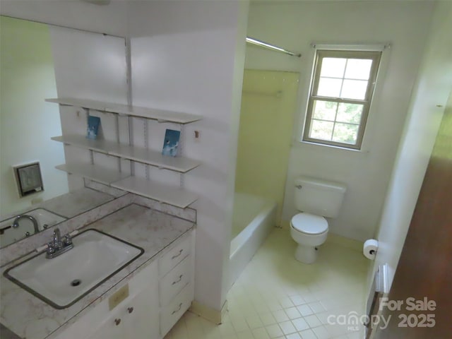 5823 Rupert Ln, Charlotte, NC 28215 - bathroom with vanity, tile patterned floors, and  shower combination