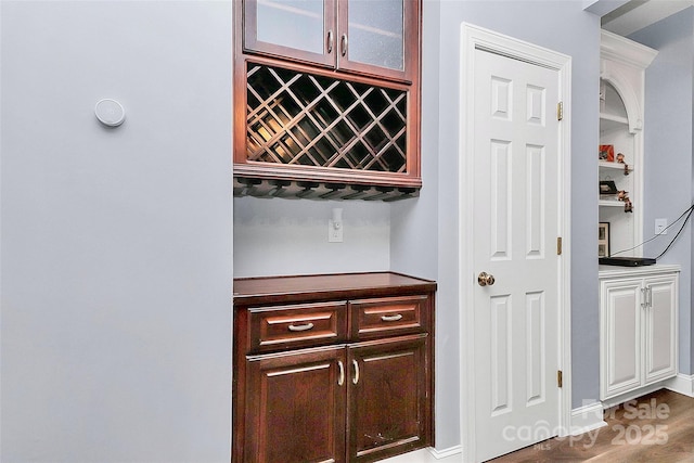 2044 Gable Way Ln, Matthews, NC 28104 - indoor dry bar with wood finished floors