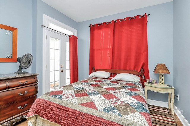 2044 Gable Way Ln, Matthews, NC 28104 - bedroom with french doors and baseboards