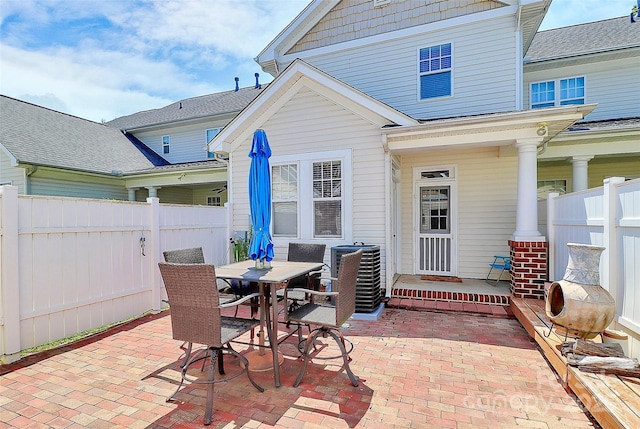 2044 Gable Way Ln, Matthews, NC 28104 - view of patio featuring outdoor dining space