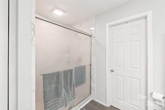 8618 Redding Glen Ave, Charlotte, NC 28216 - full bath featuring a stall shower and tile patterned flooring