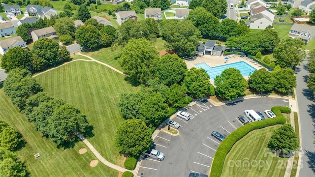 8618 Redding Glen Ave, Charlotte, NC 28216 - aerial view of residential area featuring a pool