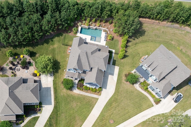 221 N Centurion Ln, Mount Holly, NC 28120 - aerial view of property and surrounding area with a pool