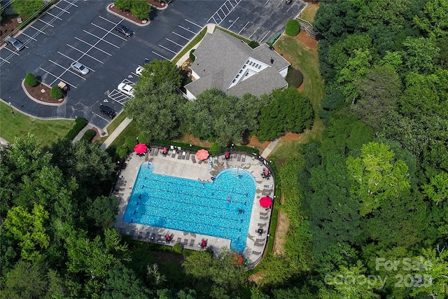 221 N Centurion Ln, Mount Holly, NC 28120 - bird's eye view of a pool area