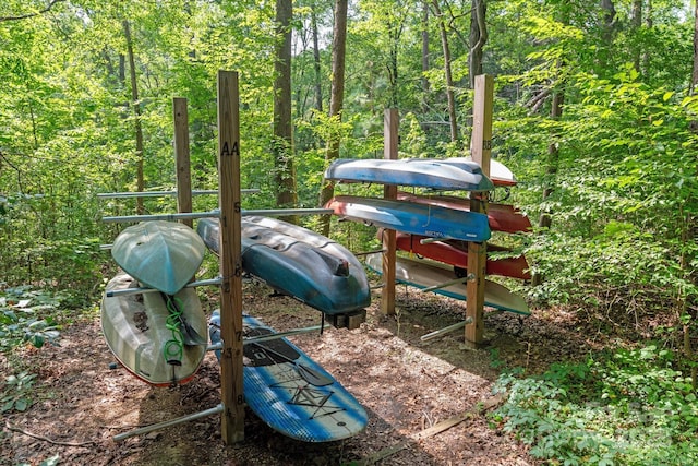 221 N Centurion Ln, Mount Holly, NC 28120 - view of yard with a playground and a wooded view