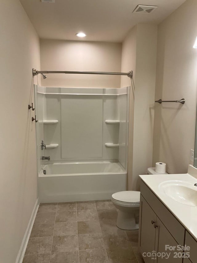11608 Founders Park Ln, Pineville, NC 28134 - bathroom with vanity, shower / tub combination, and recessed lighting