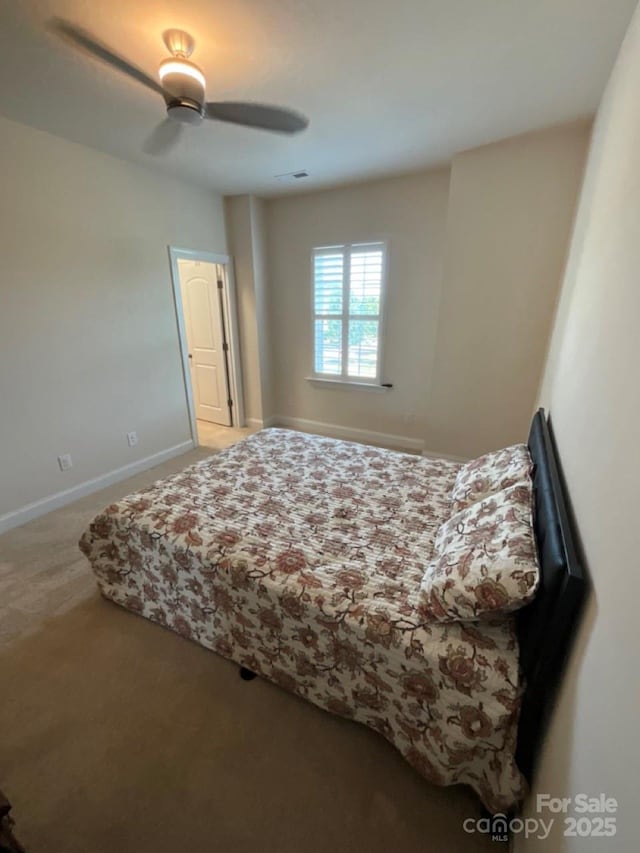 11608 Founders Park Ln, Pineville, NC 28134 - carpeted bedroom with a ceiling fan and baseboards