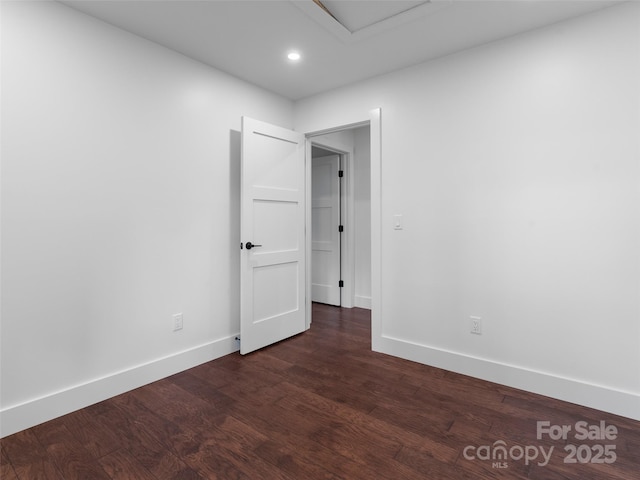 285 Poplar Crest Dr, Pisgah Forest, NC 28768 - unfurnished room with dark wood-style floors and recessed lighting